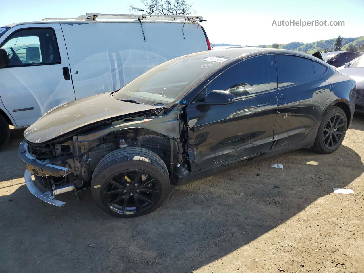 2022 Tesla Model 3  Black vin: 5YJ3E1EB0NF139343