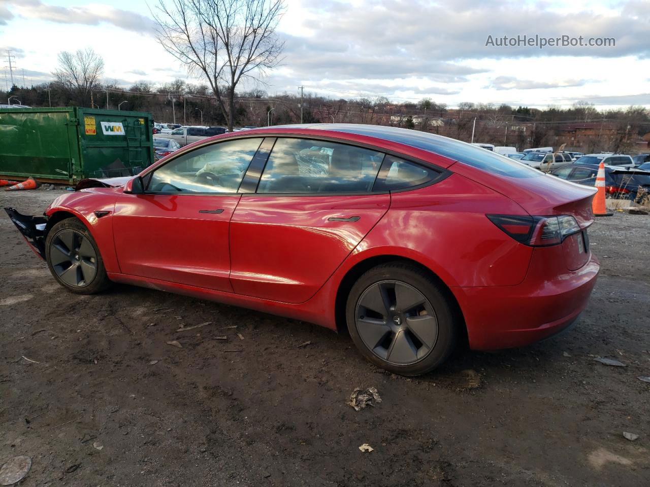 2022 Tesla Model 3  Red vin: 5YJ3E1EB0NF172889