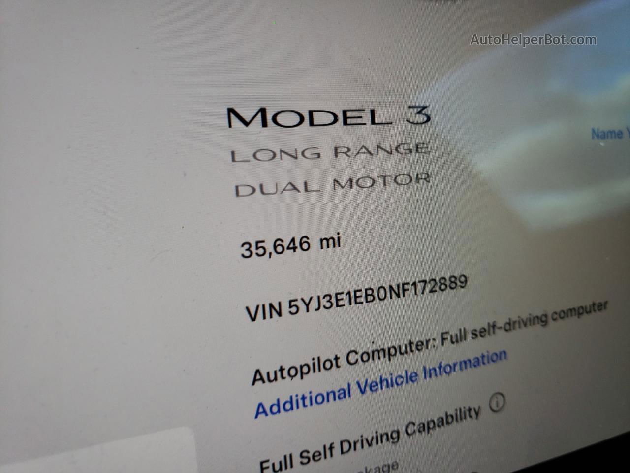 2022 Tesla Model 3  Red vin: 5YJ3E1EB0NF172889