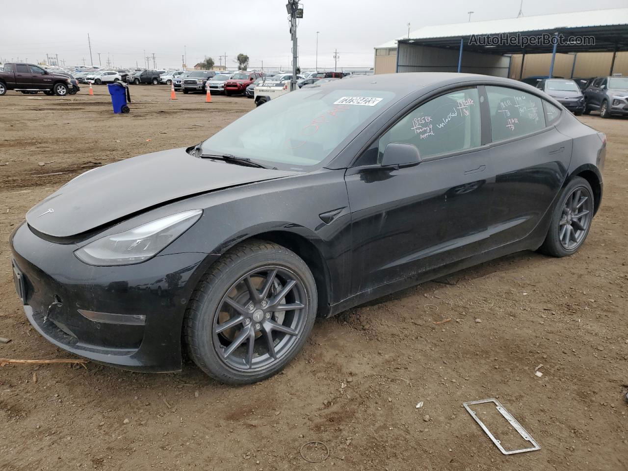 2022 Tesla Model 3  Black vin: 5YJ3E1EB0NF188560