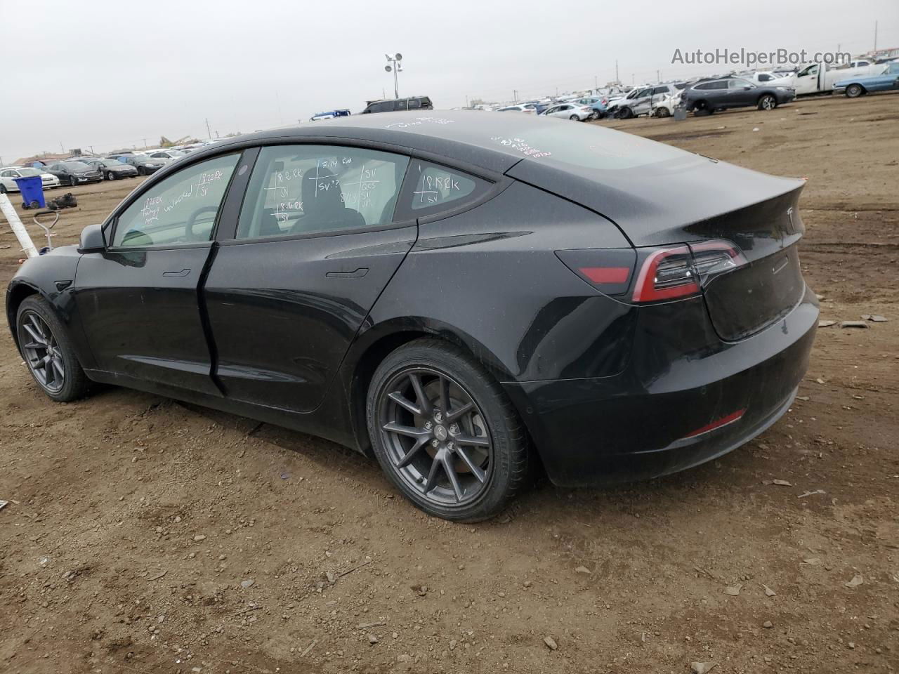 2022 Tesla Model 3  Black vin: 5YJ3E1EB0NF188560