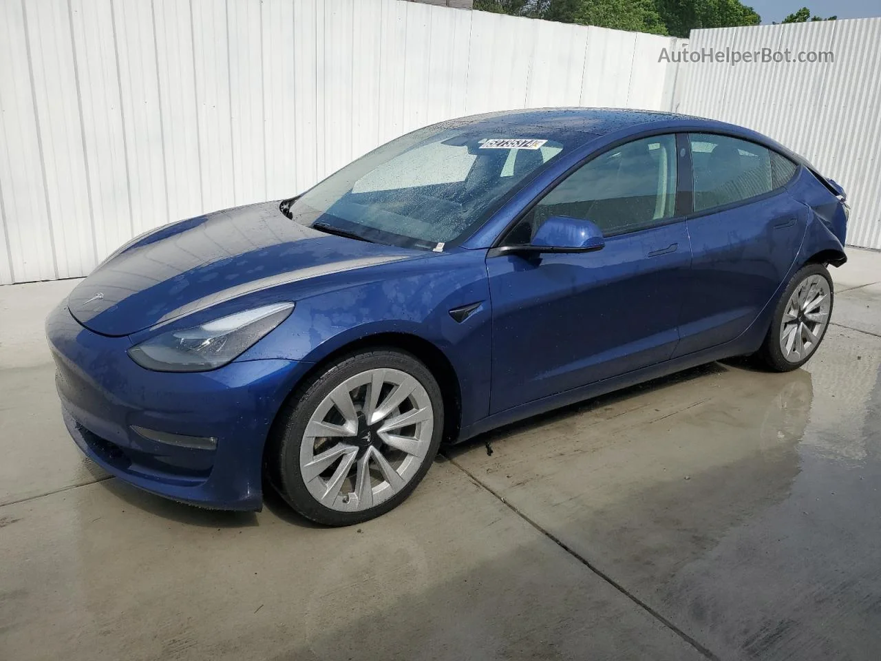 2022 Tesla Model 3  Blue vin: 5YJ3E1EB0NF189224