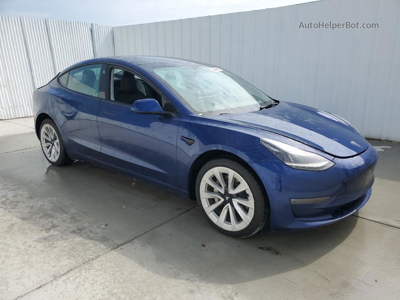 2022 Tesla Model 3  Blue vin: 5YJ3E1EB0NF189224