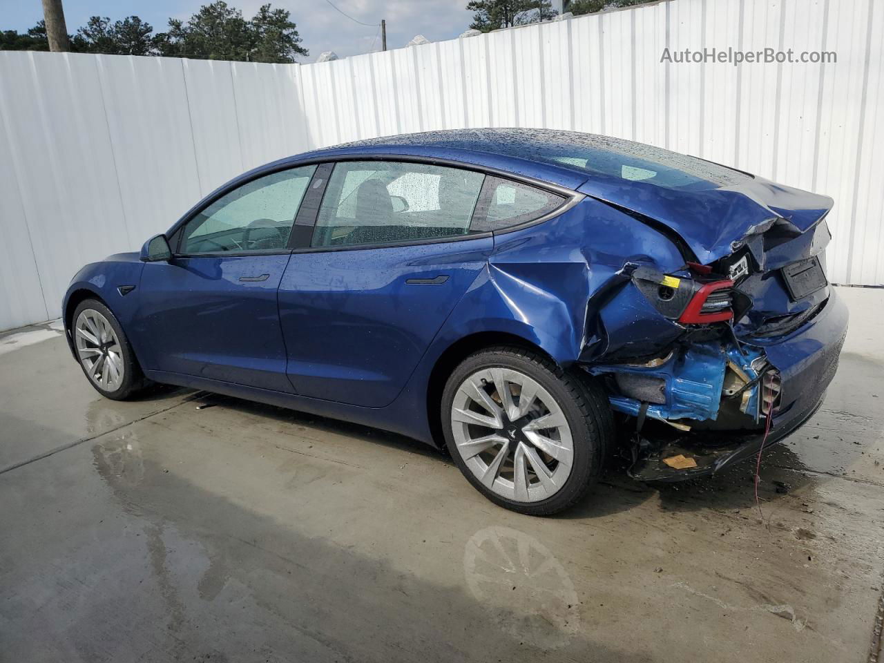 2022 Tesla Model 3  Blue vin: 5YJ3E1EB0NF189224