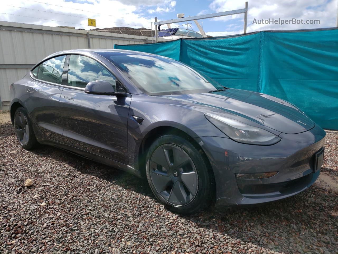 2022 Tesla Model 3  Gray vin: 5YJ3E1EB0NF249471