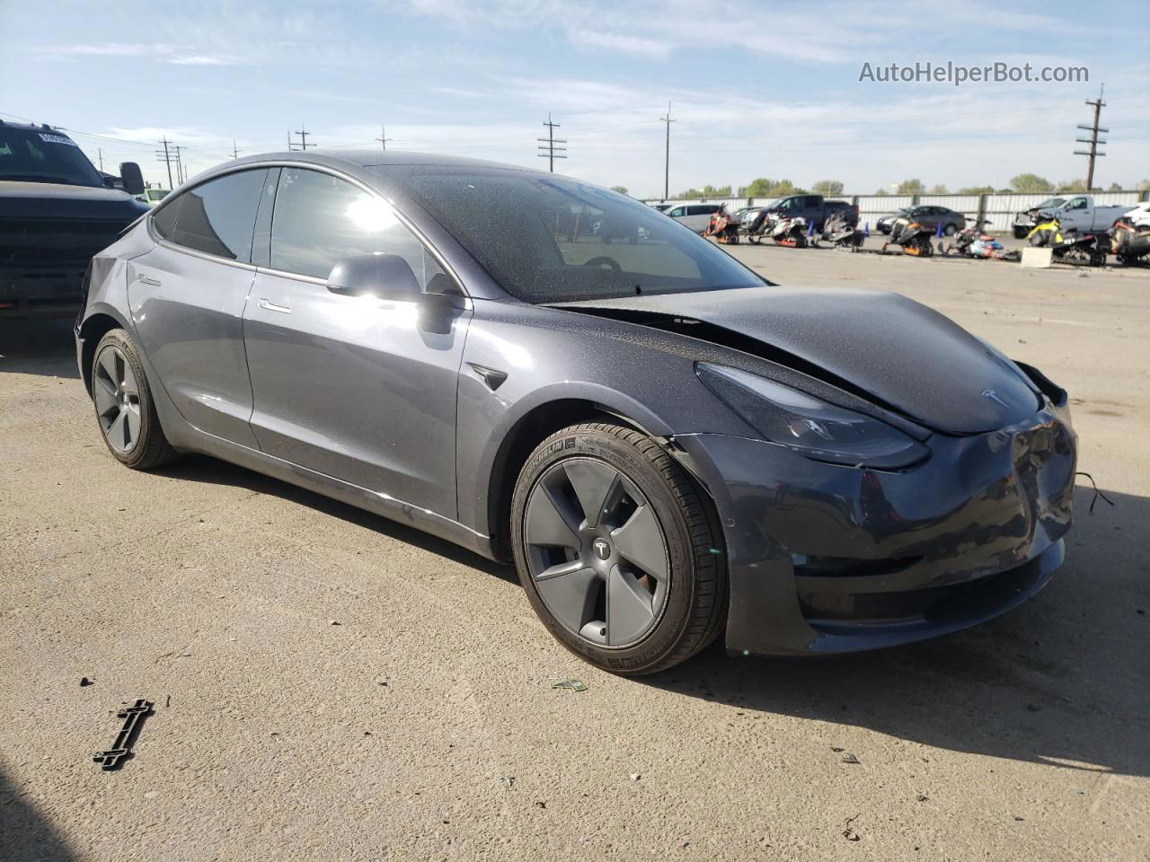 2022 Tesla Model 3  Серый vin: 5YJ3E1EB0NF275567