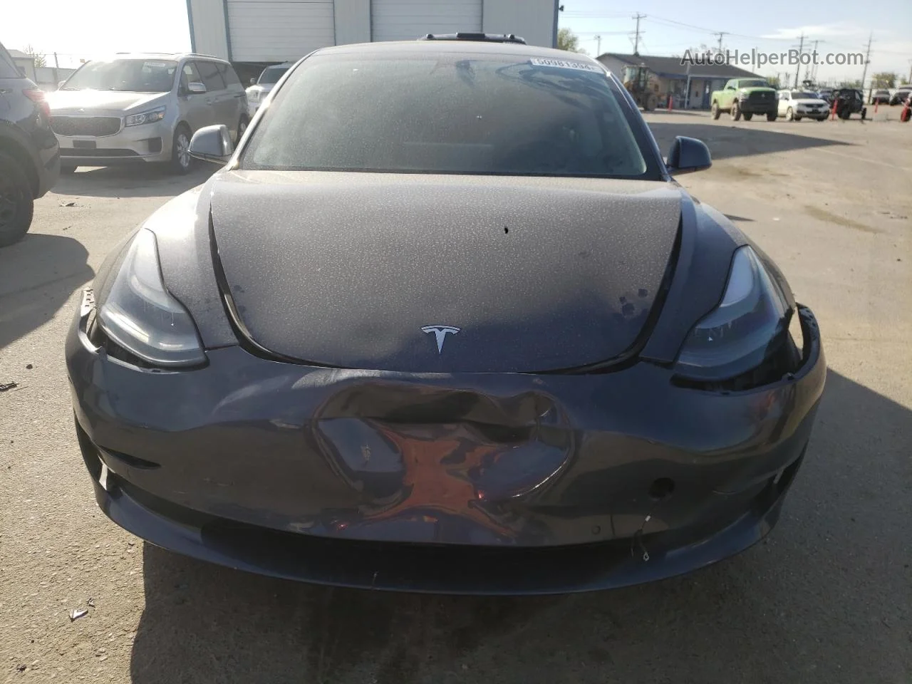 2022 Tesla Model 3  Gray vin: 5YJ3E1EB0NF275567