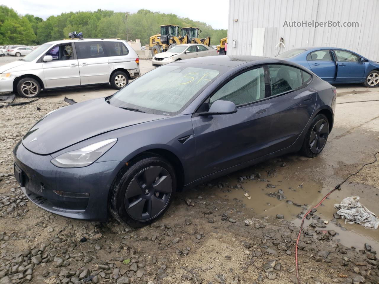 2022 Tesla Model 3  Charcoal vin: 5YJ3E1EB0NF335749