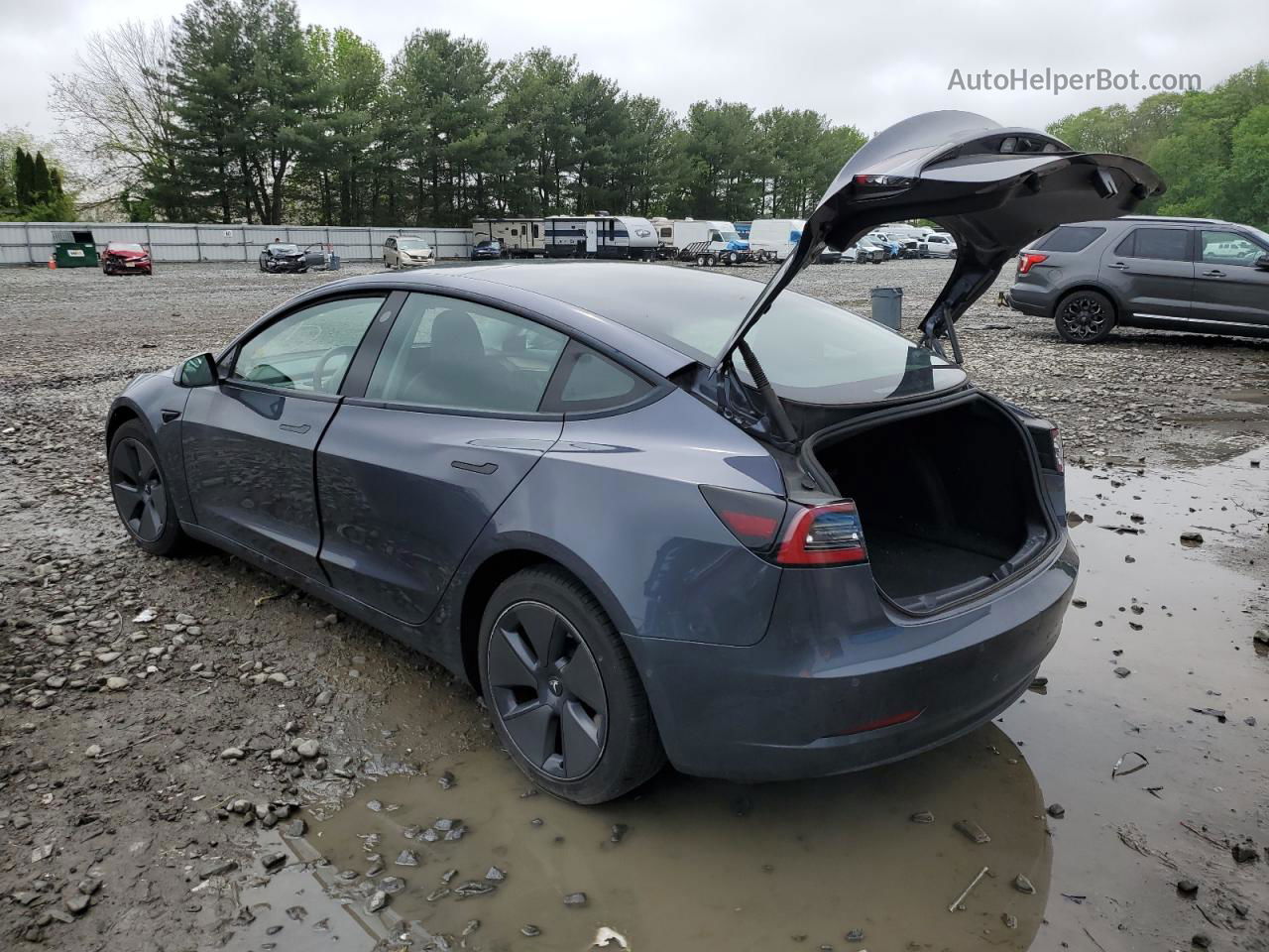 2022 Tesla Model 3  Charcoal vin: 5YJ3E1EB0NF335749