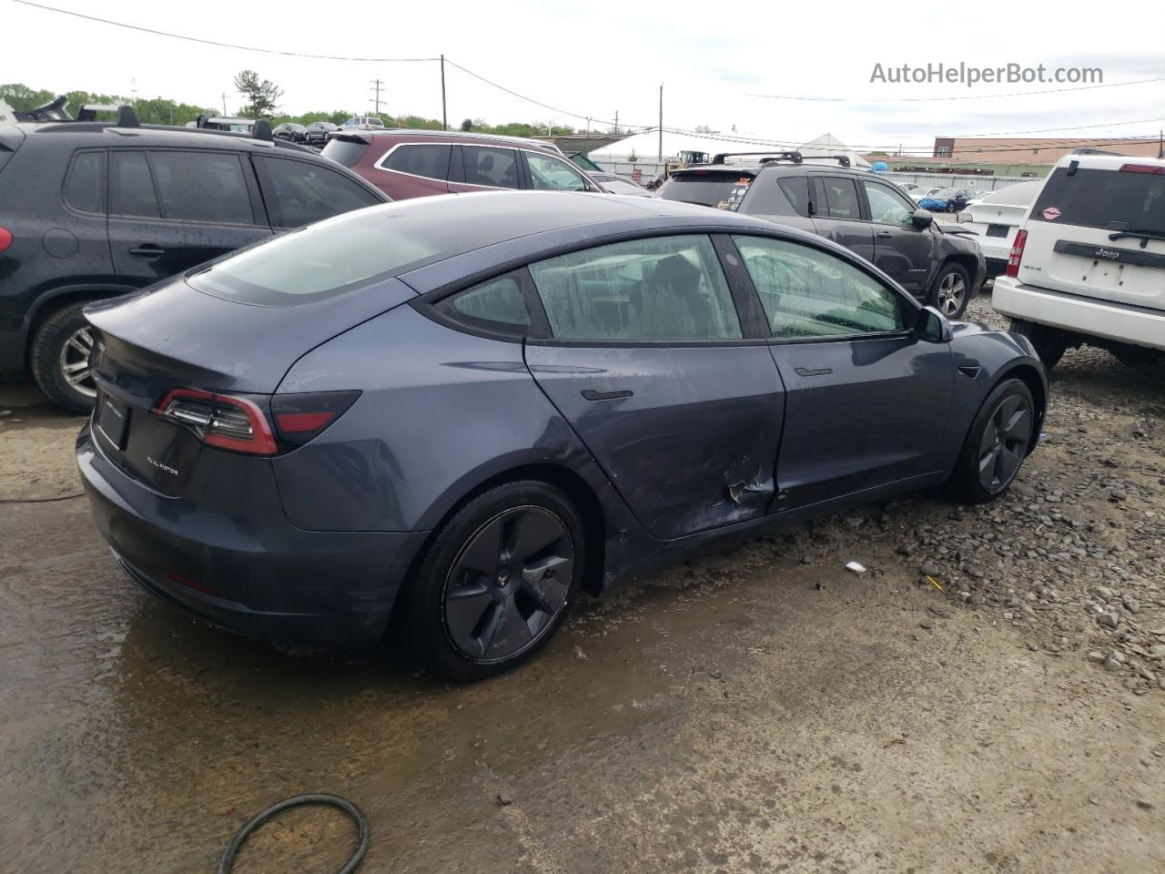 2022 Tesla Model 3  Charcoal vin: 5YJ3E1EB0NF335749