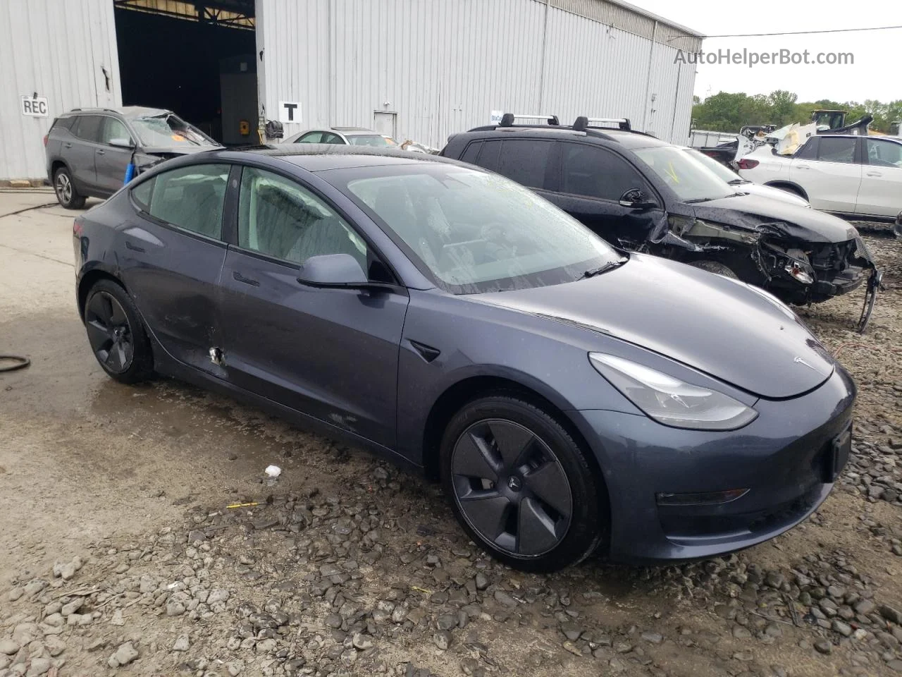 2022 Tesla Model 3  Charcoal vin: 5YJ3E1EB0NF335749