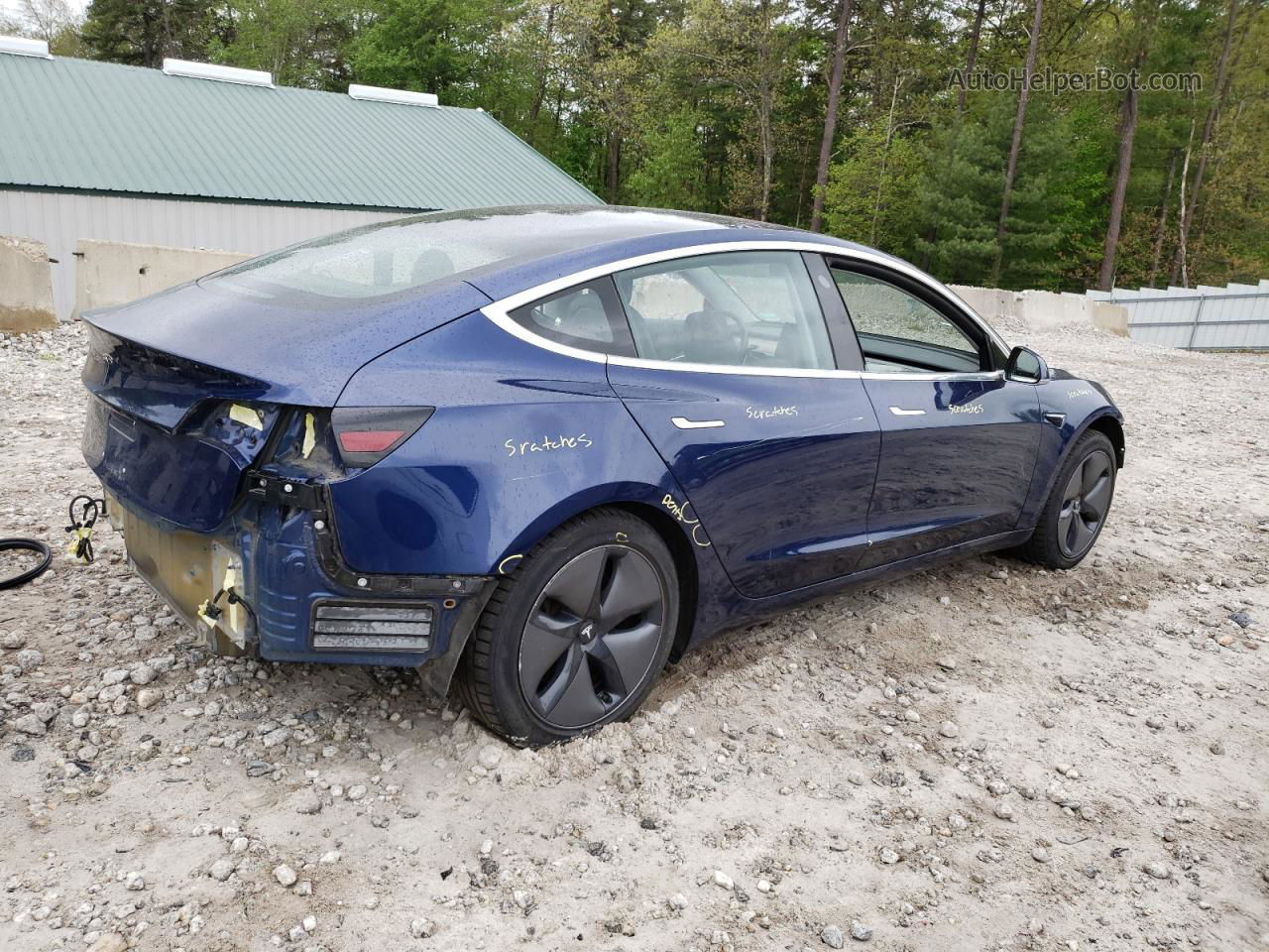 2018 Tesla Model 3  Синий vin: 5YJ3E1EB1JF063612