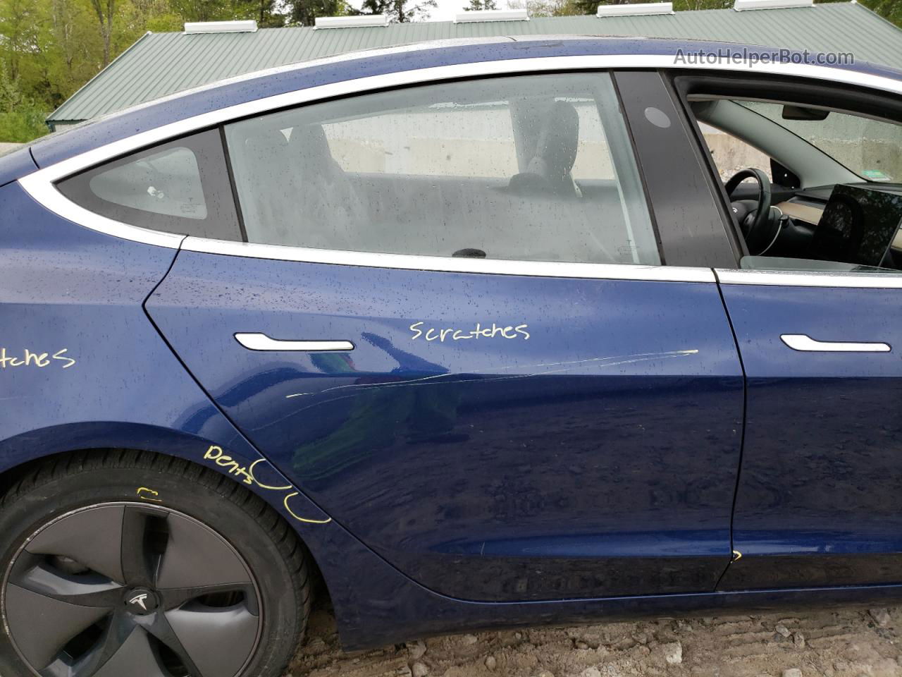 2018 Tesla Model 3  Синий vin: 5YJ3E1EB1JF063612