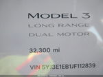 2018 Tesla Model 3 Long Range Silver vin: 5YJ3E1EB1JF112839