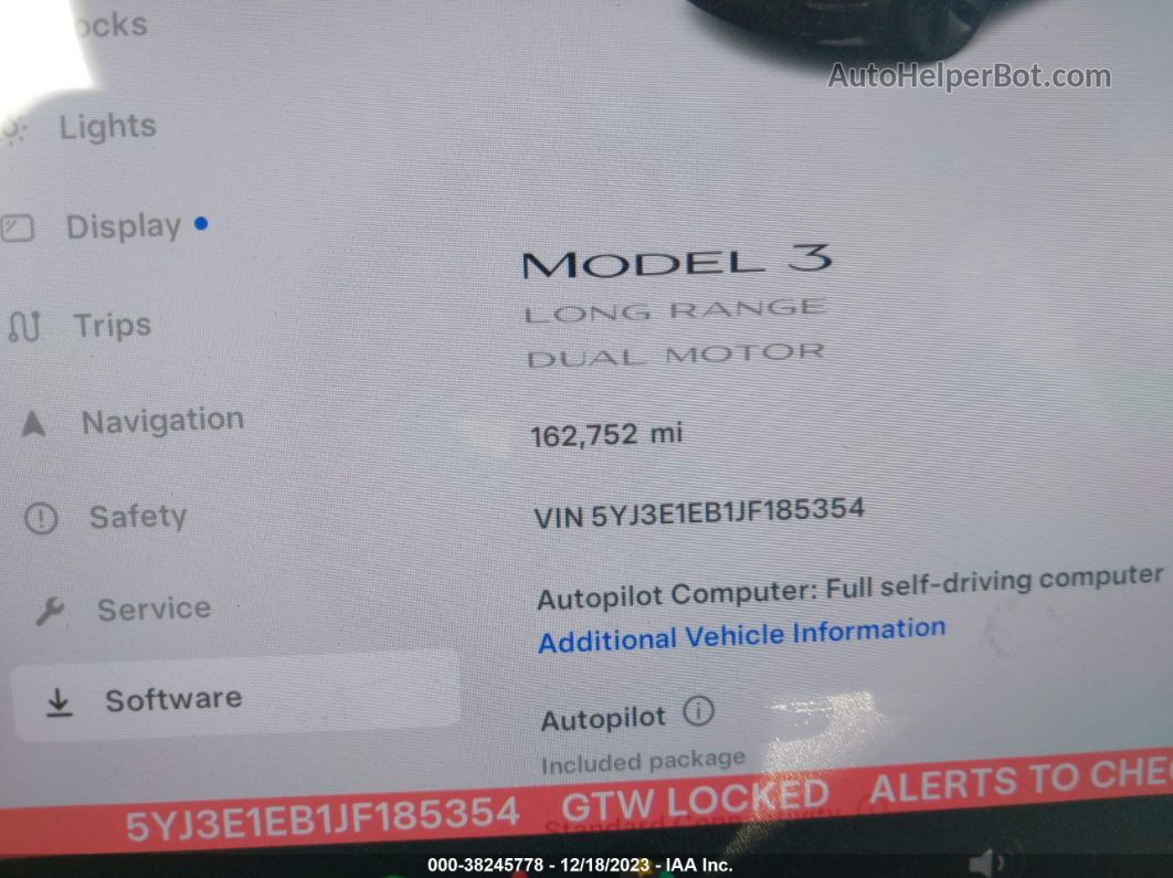 2018 Tesla Model 3 Long Range/performance Черный vin: 5YJ3E1EB1JF185354