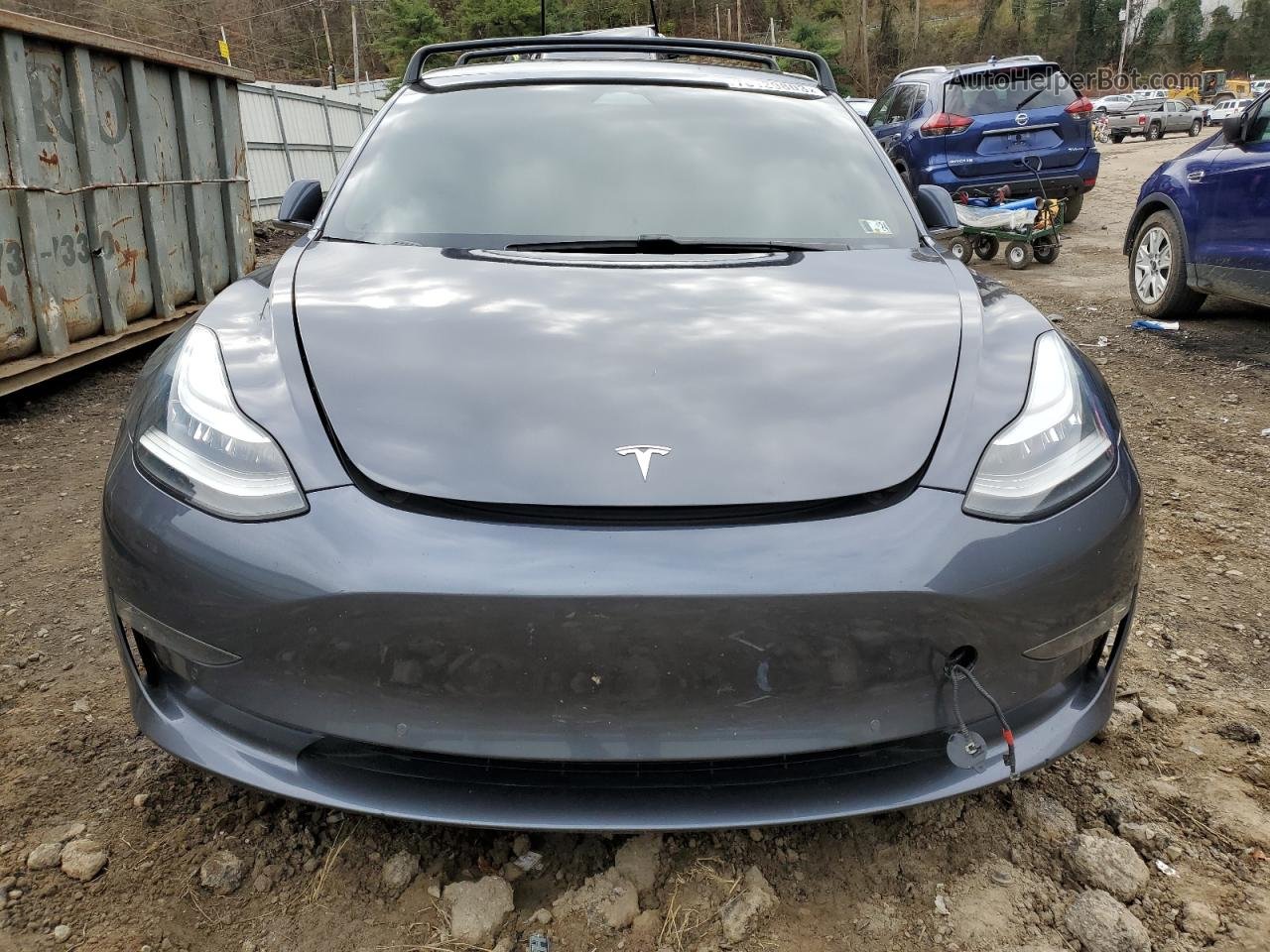 2019 Tesla Model 3  Серый vin: 5YJ3E1EB1KF205748