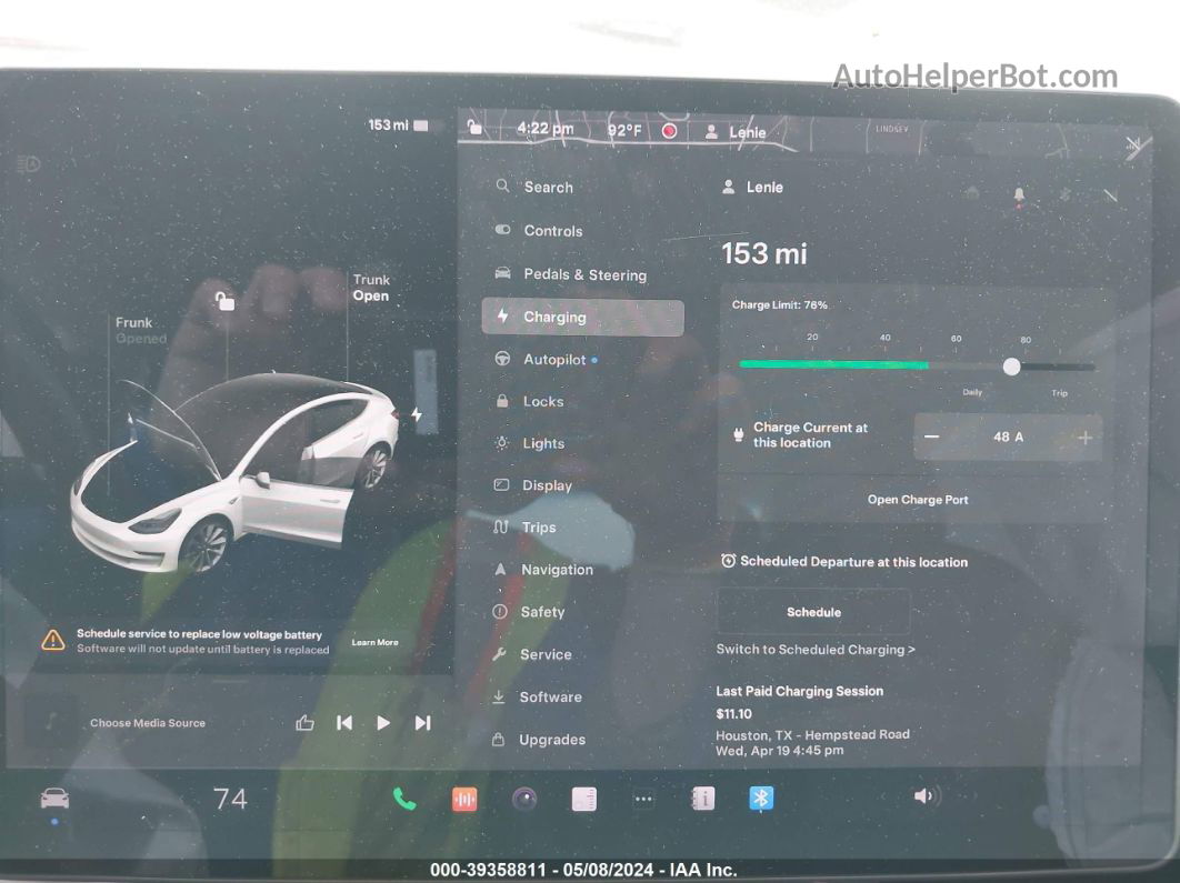 2019 Tesla Model 3 Long Range/performance White vin: 5YJ3E1EB1KF365130