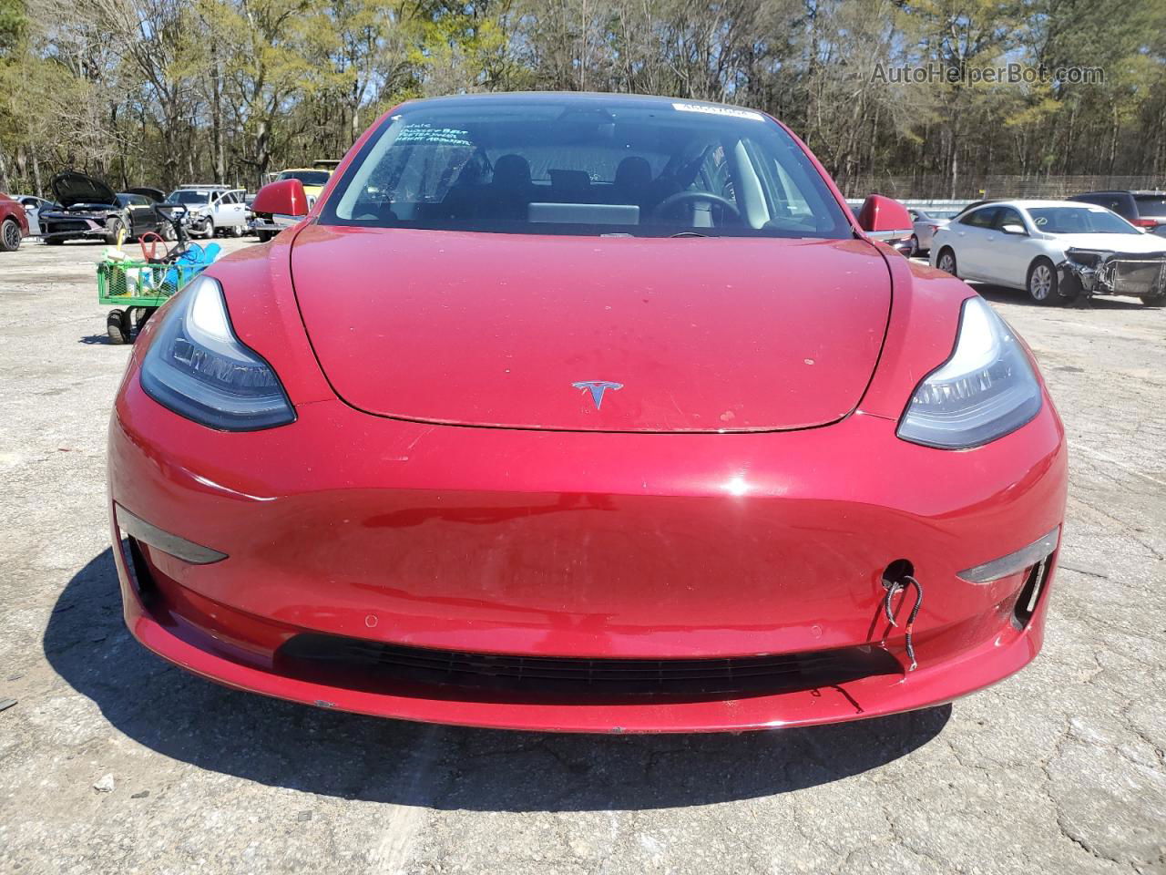 2019 Tesla Model 3  Красный vin: 5YJ3E1EB1KF408204