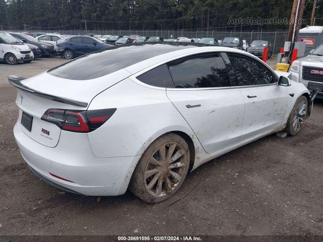 2019 Tesla Model 3 Long Range/performance White vin: 5YJ3E1EB1KF421891