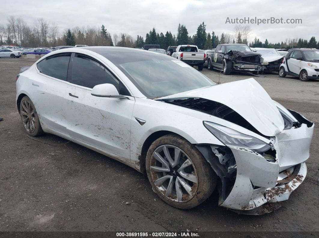 2019 Tesla Model 3 Long Range/performance White vin: 5YJ3E1EB1KF421891