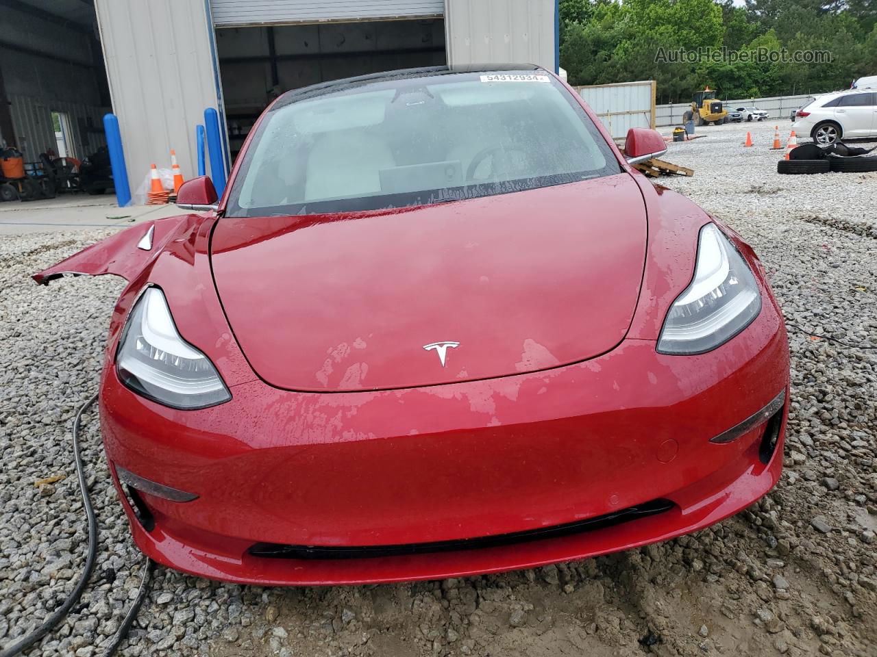 2019 Tesla Model 3  Red vin: 5YJ3E1EB1KF451005