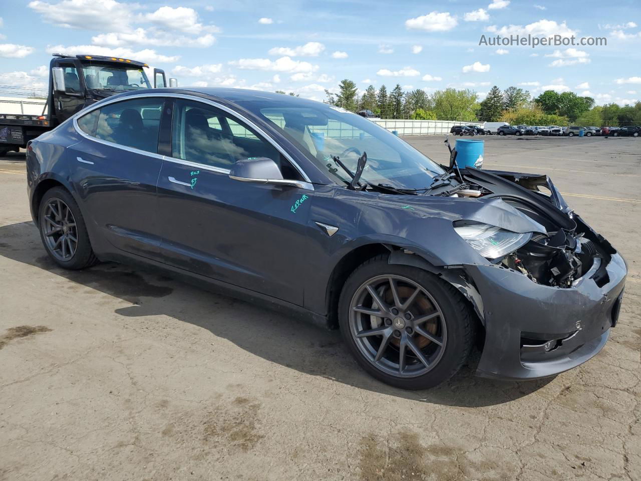 2019 Tesla Model 3  Gray vin: 5YJ3E1EB1KF452137