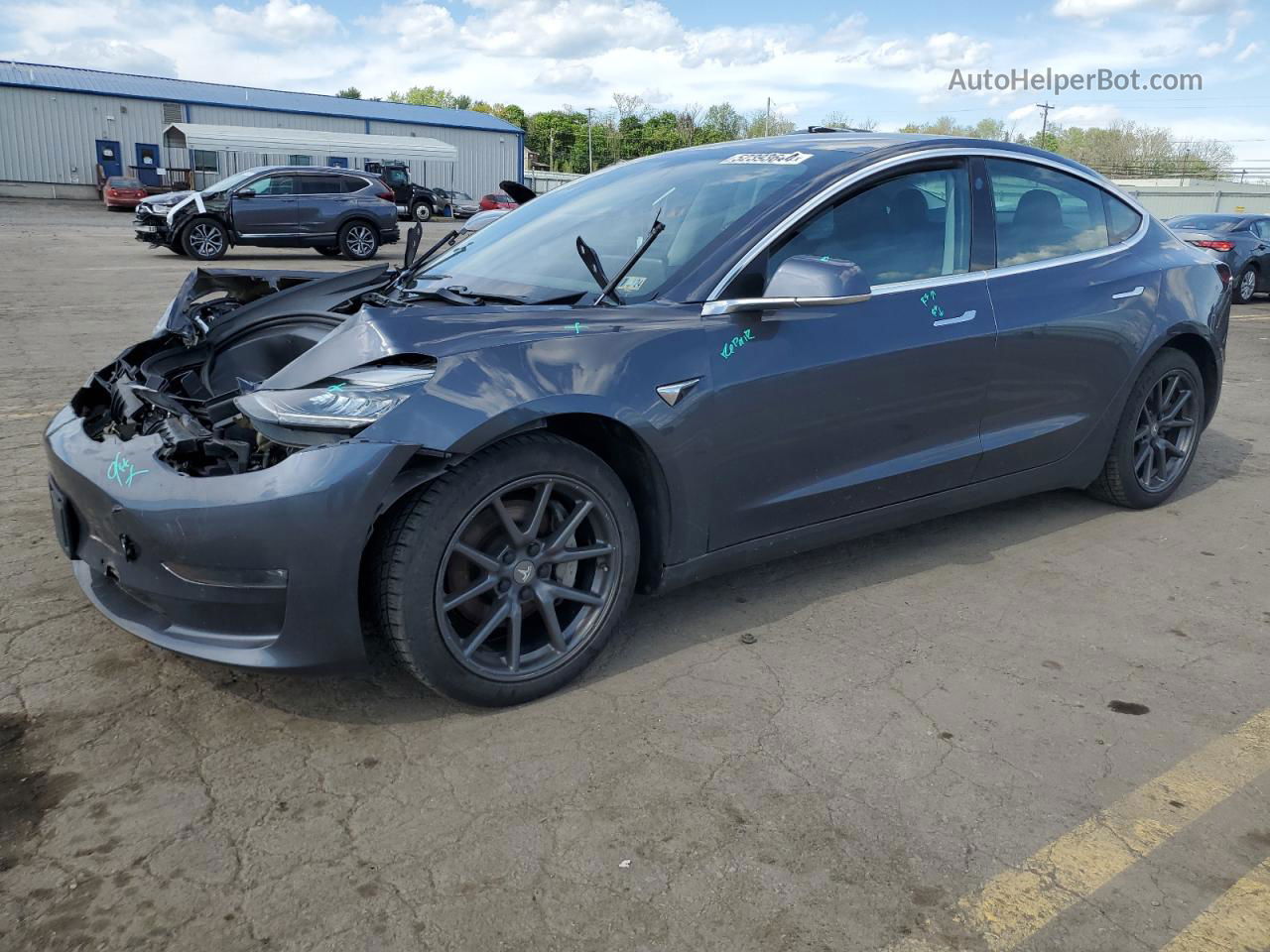 2019 Tesla Model 3  Gray vin: 5YJ3E1EB1KF452137