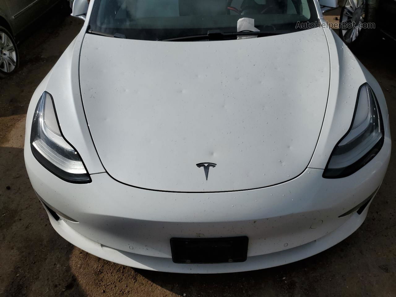 2019 Tesla Model 3  White vin: 5YJ3E1EB1KF454678