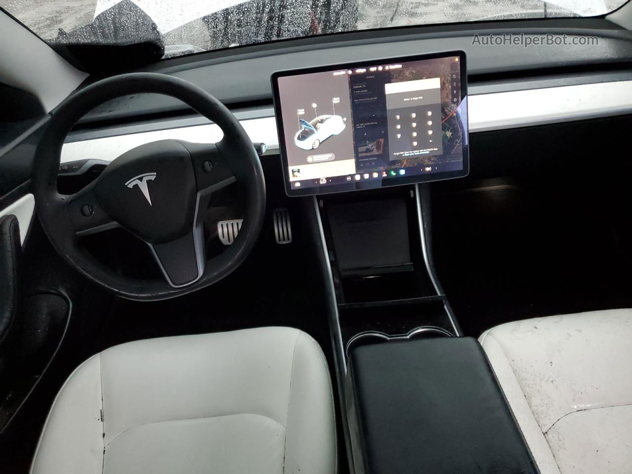 2019 Tesla Model 3  White vin: 5YJ3E1EB1KF470069