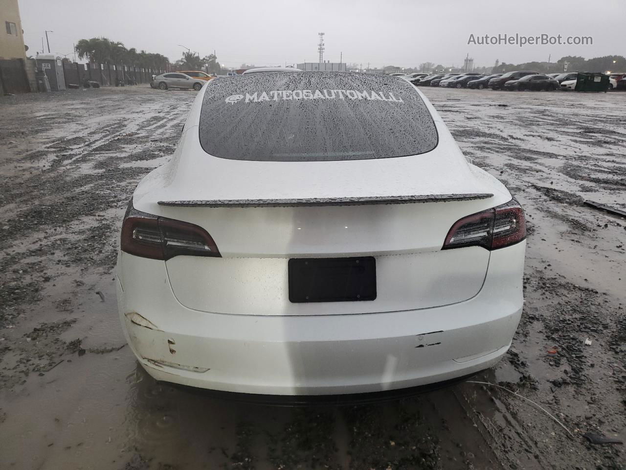 2019 Tesla Model 3  White vin: 5YJ3E1EB1KF470069