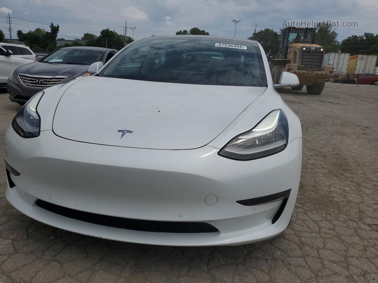 2019 Tesla Model 3  Белый vin: 5YJ3E1EB1KF487051