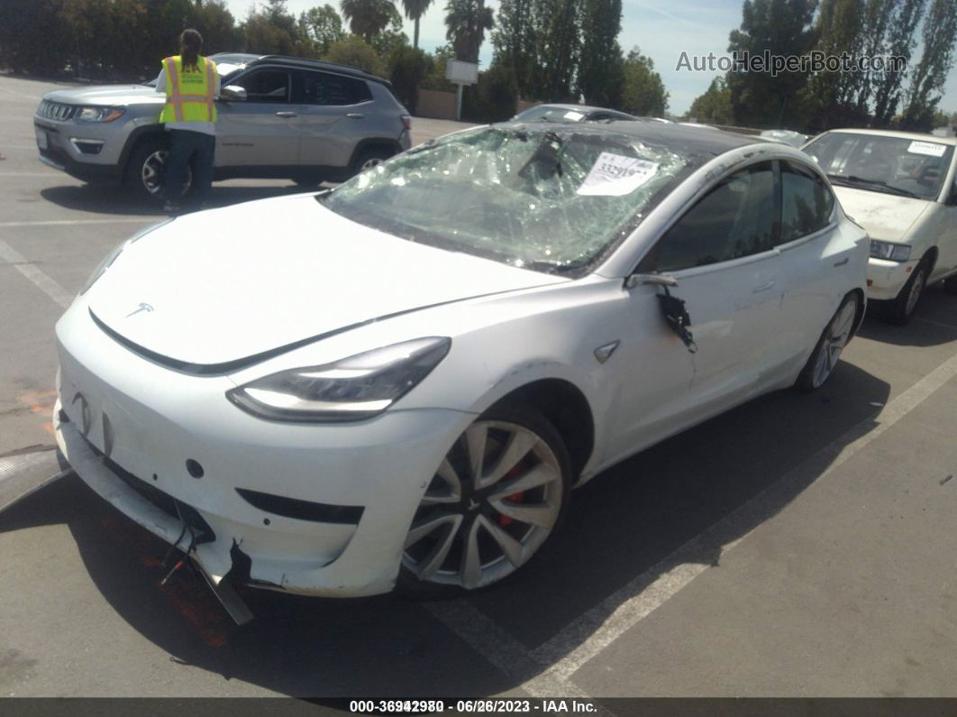 2019 Tesla Model 3 Performance/long Range White vin: 5YJ3E1EB1KF513938