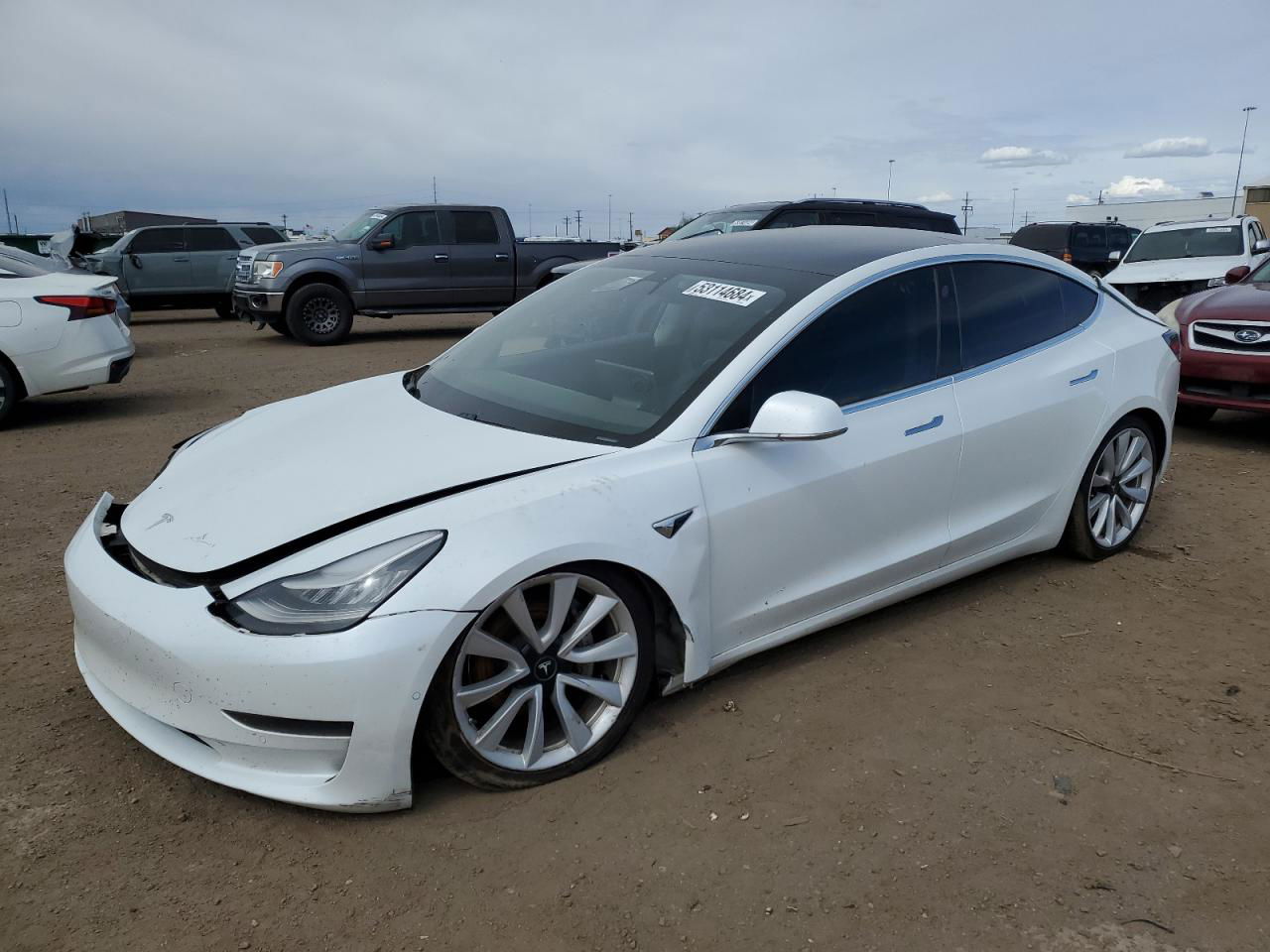 2020 Tesla Model 3  Белый vin: 5YJ3E1EB1LF589080
