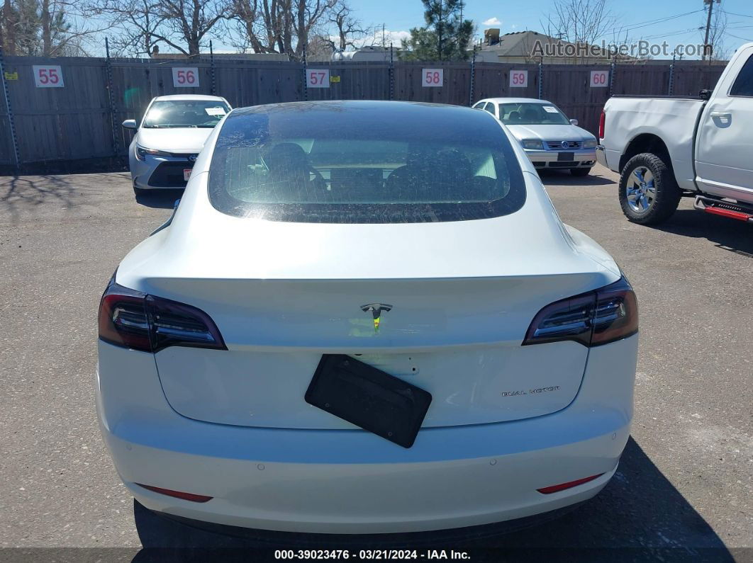 2020 Tesla Model 3 Long Range Dual Motor All-wheel Drive White vin: 5YJ3E1EB1LF667714