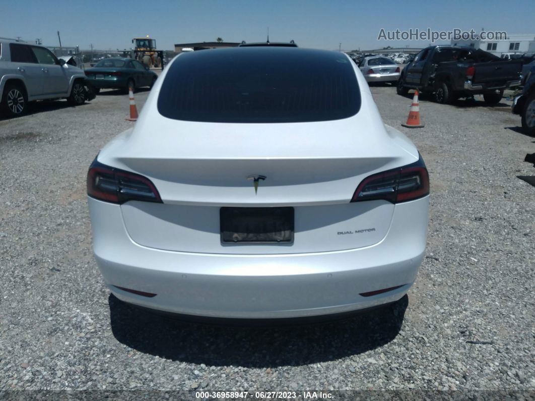 2020 Tesla Model 3 Long Range White vin: 5YJ3E1EB1LF720248