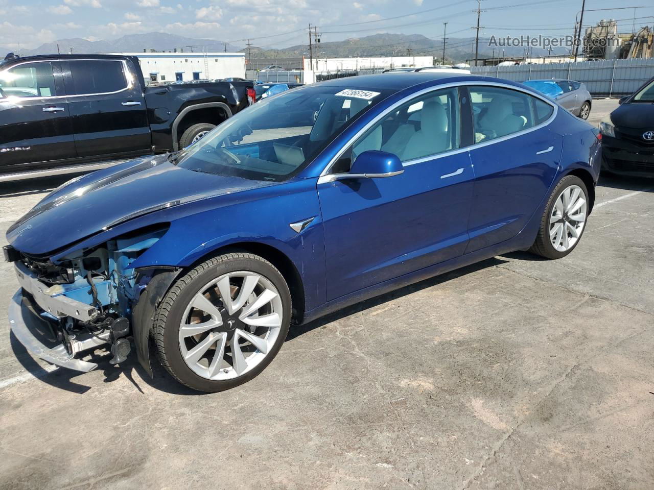 2020 Tesla Model 3  Blue vin: 5YJ3E1EB1LF742735