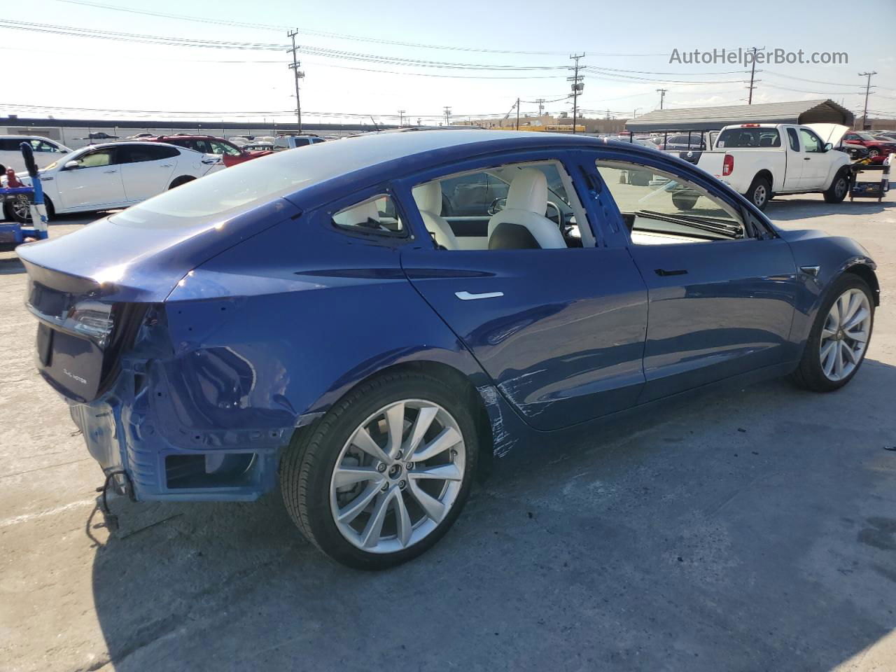 2020 Tesla Model 3  Blue vin: 5YJ3E1EB1LF742735