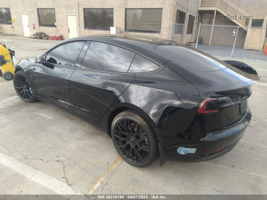 2021 Tesla Model 3 Long Range Dual Motor All-wheel Drive Black vin: 5YJ3E1EB1MF005908