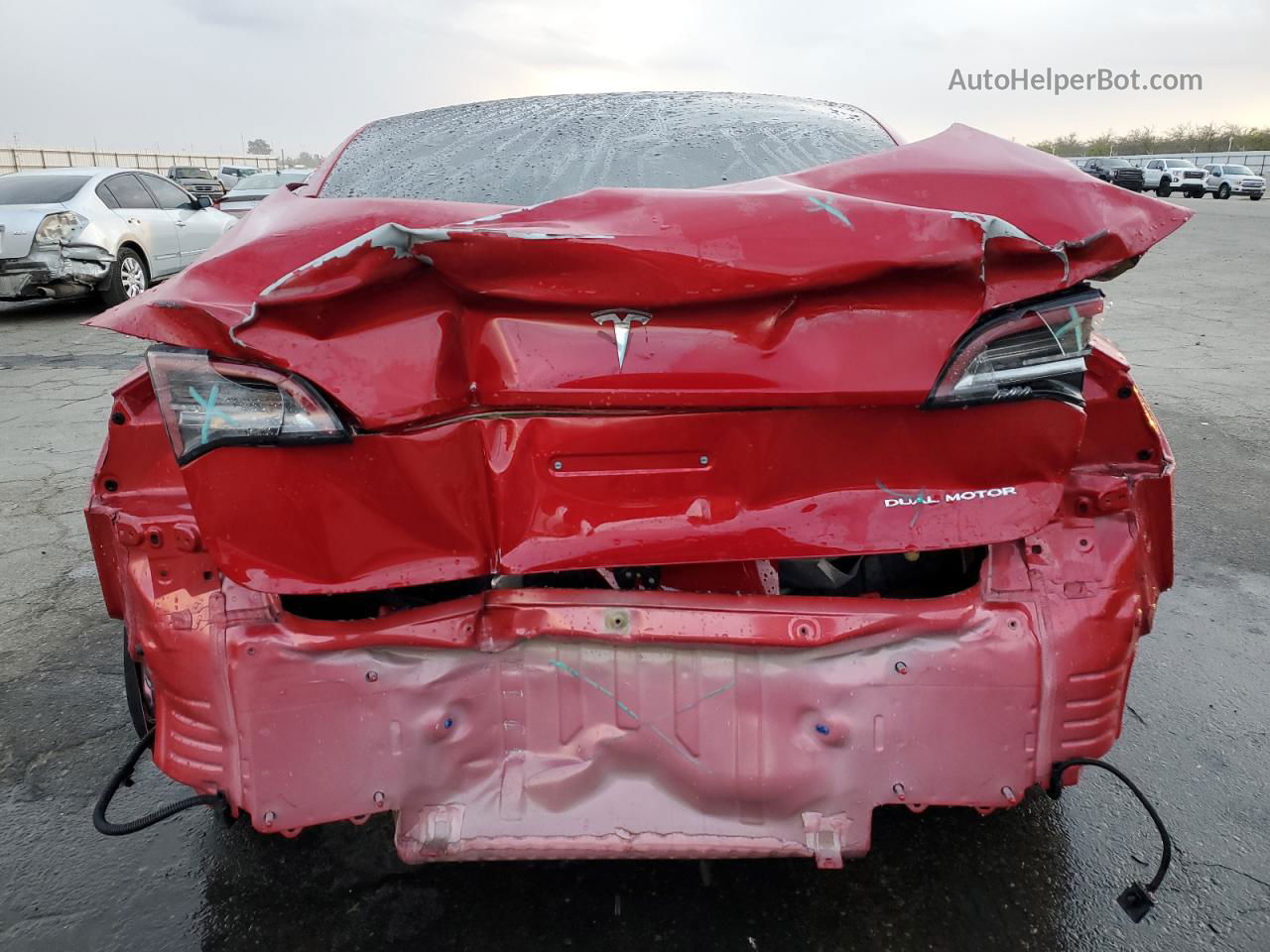 2021 Tesla Model 3  Red vin: 5YJ3E1EB1MF020151