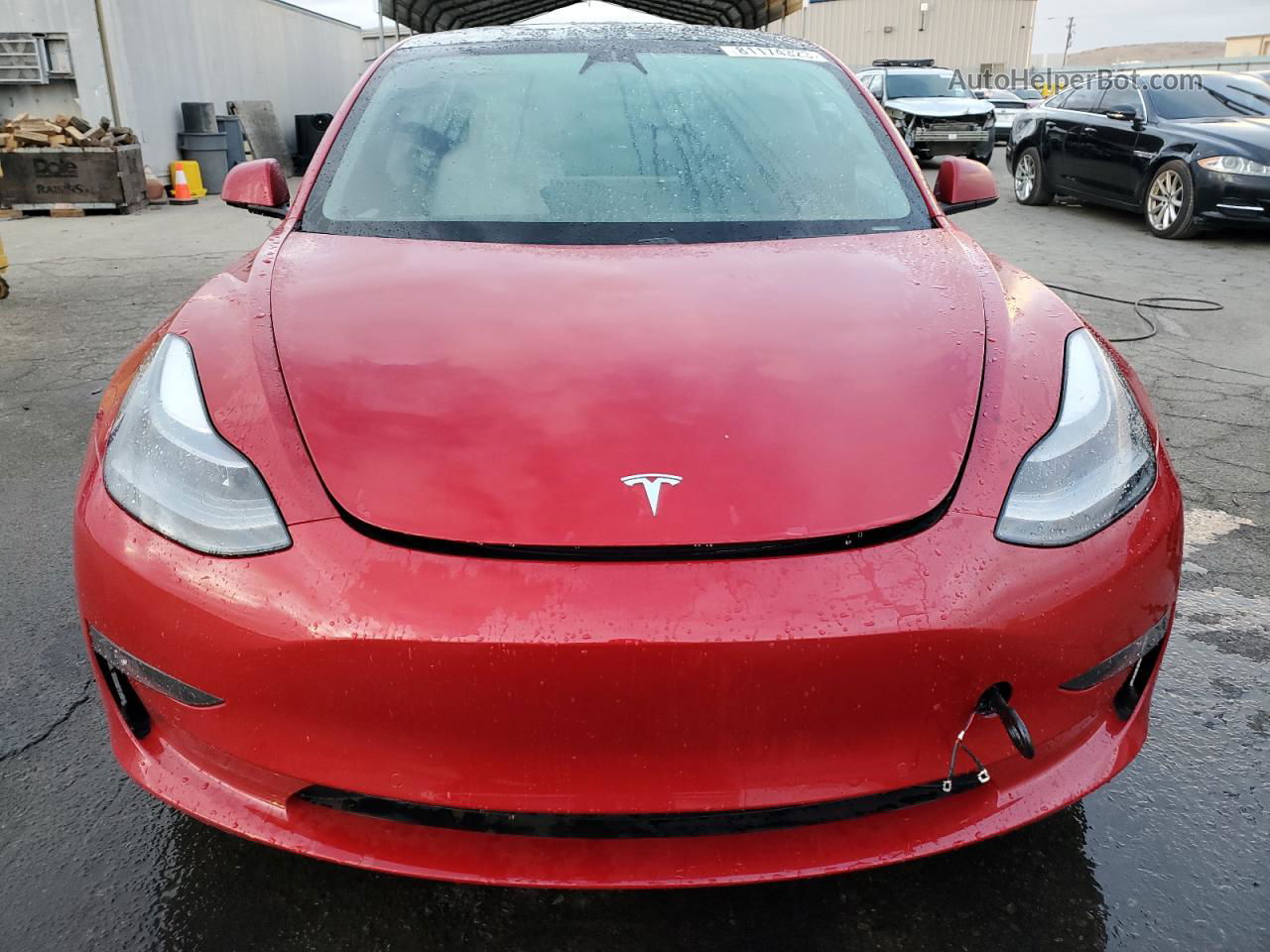 2021 Tesla Model 3  Red vin: 5YJ3E1EB1MF020151