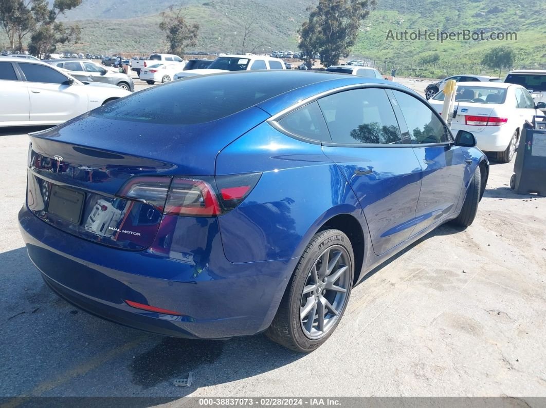 2021 Tesla Model 3 Long Range Dual Motor All-wheel Drive Синий vin: 5YJ3E1EB1MF032672