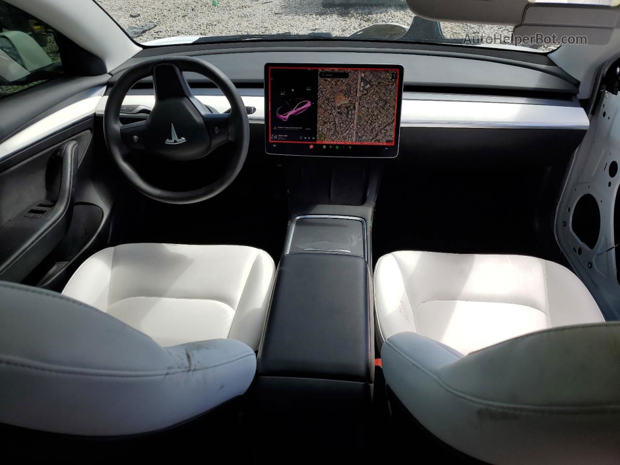 2021 Tesla Model 3  White vin: 5YJ3E1EB1MF054994