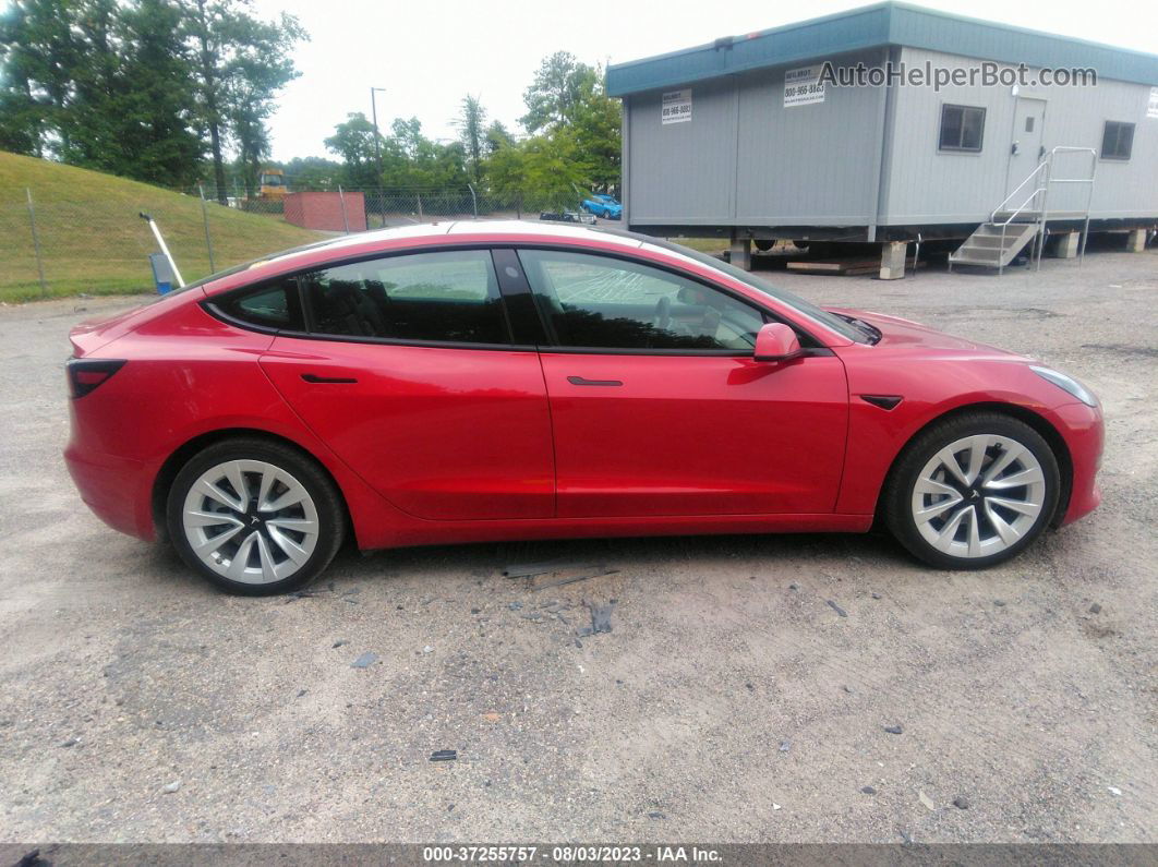 2021 Tesla Model 3 Long Range Red vin: 5YJ3E1EB1MF079846