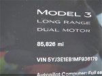 2021 Tesla Model 3 Long Range Dual Motor All-wheel Drive Белый vin: 5YJ3E1EB1MF936179