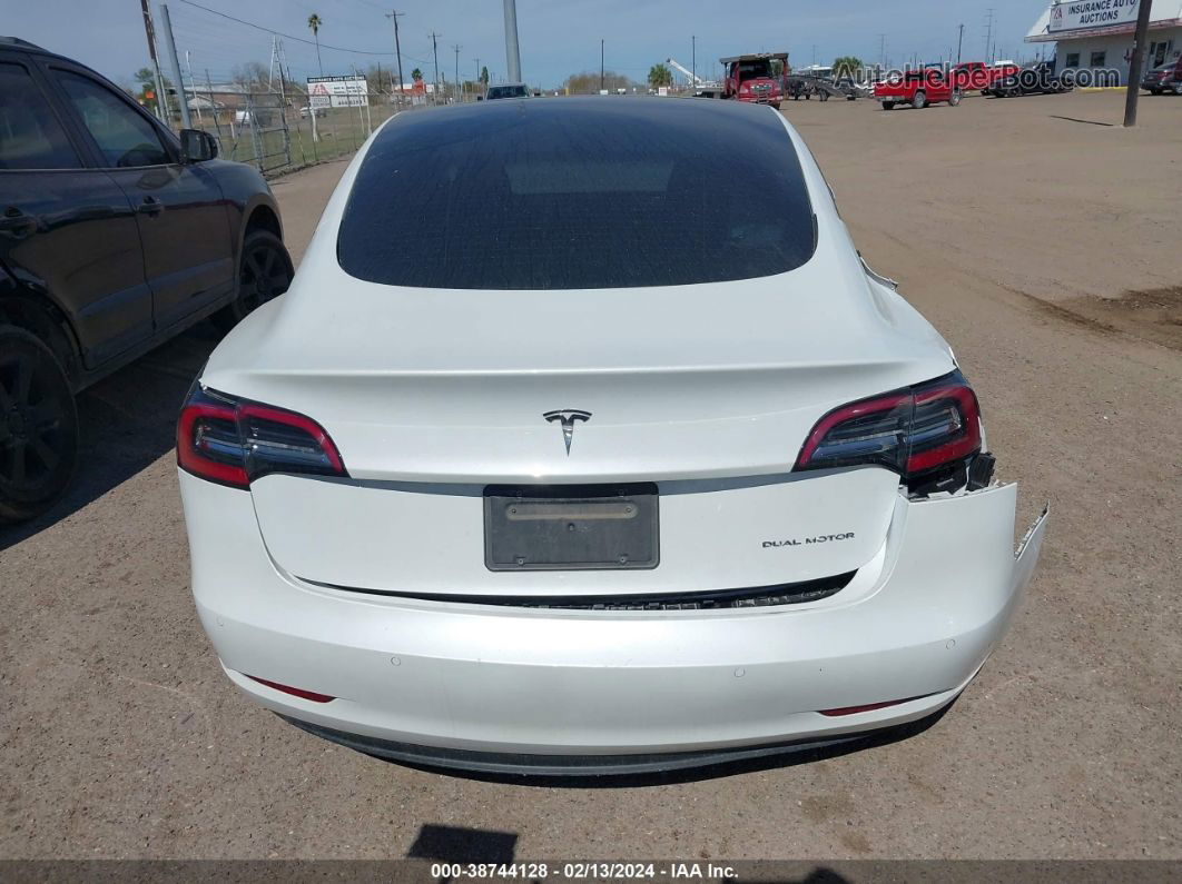 2021 Tesla Model 3 Long Range Dual Motor All-wheel Drive White vin: 5YJ3E1EB1MF960918