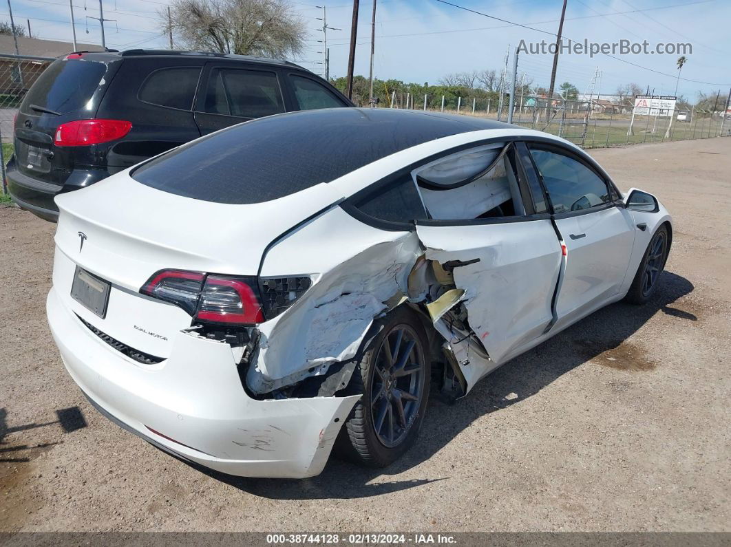 2021 Tesla Model 3 Long Range Dual Motor All-wheel Drive White vin: 5YJ3E1EB1MF960918