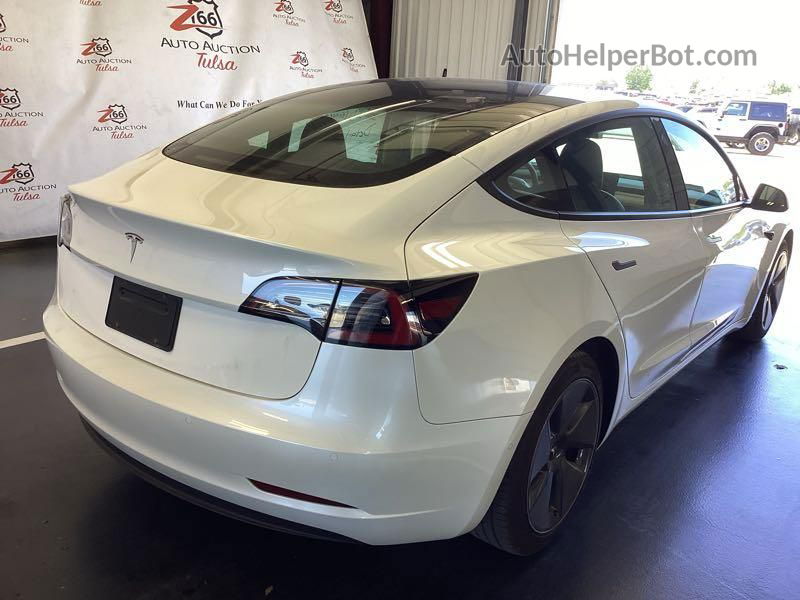 2021 Tesla Model 3 Long Range Dual Motor All-wheel Drive White vin: 5YJ3E1EB1MF990436