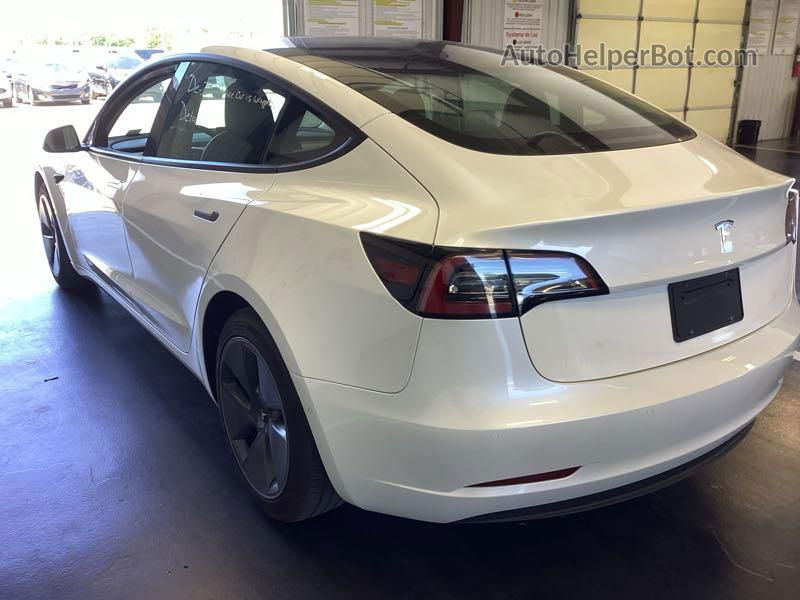 2021 Tesla Model 3 Long Range Dual Motor All-wheel Drive White vin: 5YJ3E1EB1MF990436