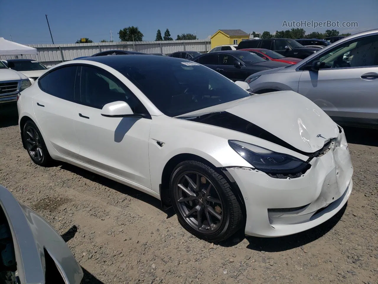2021 Tesla Model 3  White vin: 5YJ3E1EB1MF997807