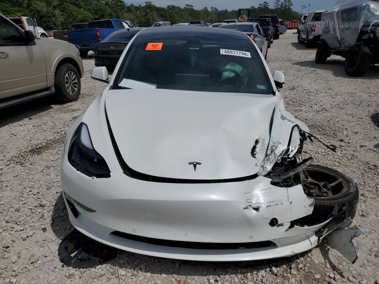 2022 Tesla Model 3  White vin: 5YJ3E1EB1NF106450